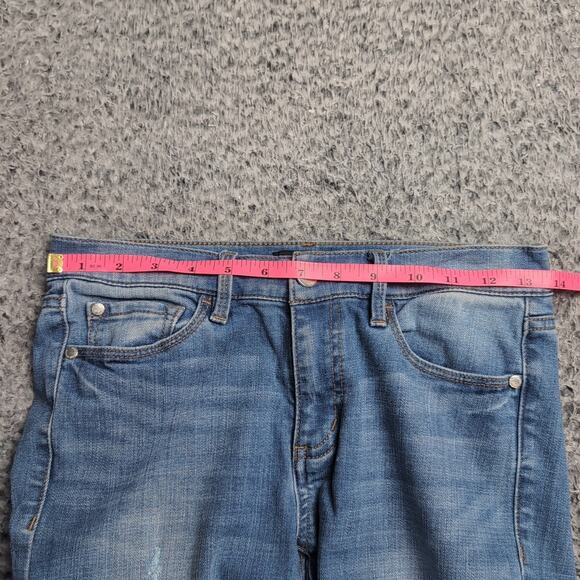 Buffalo David Bitton Jeans Women 26 Blue Mid Rise Cropped Stretch Preppy Denim - Picture 6 of 10